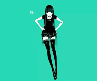 清墨系列，黑长直，黑白，插画