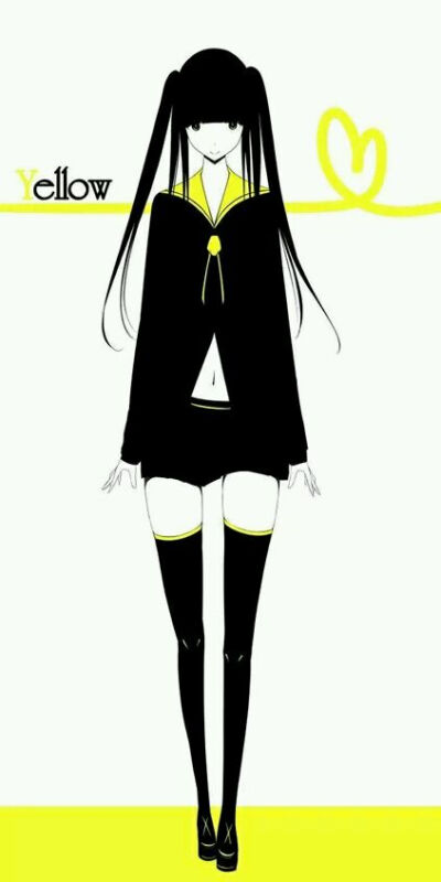 清墨系列，黑长直，黑白，插画