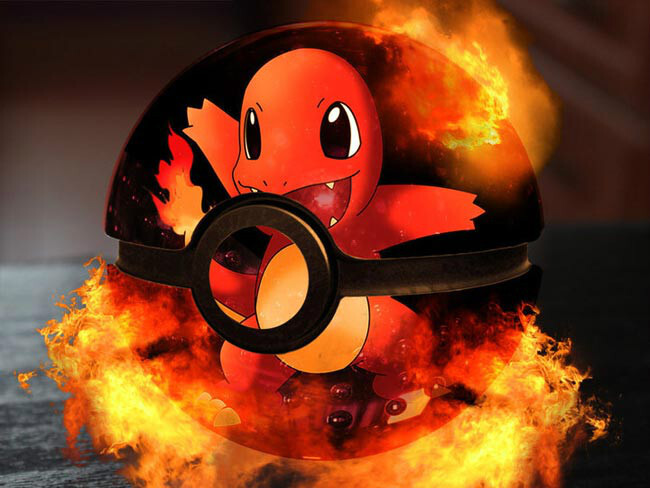 超清梦幻精灵球系列小火龙壁纸锁屏震撼唯美光影动漫经典宠物小精灵