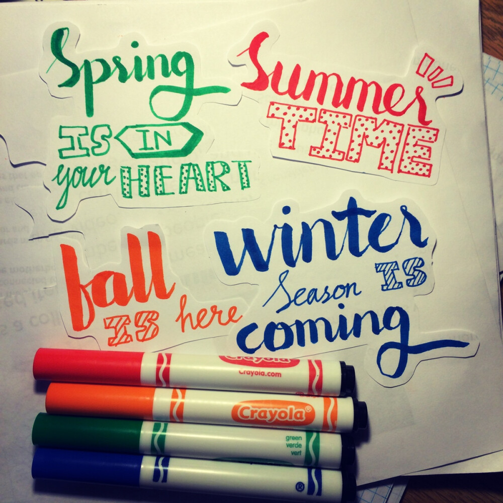 calligraphy seasons