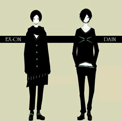 清墨系列，黑长直，黑白，插画