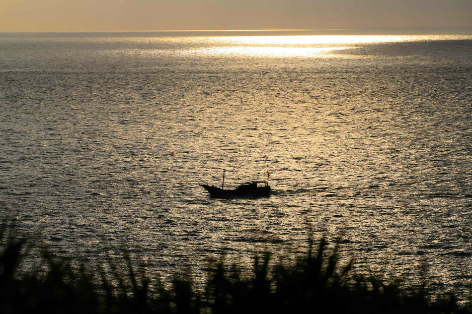 南麂 日落海滨