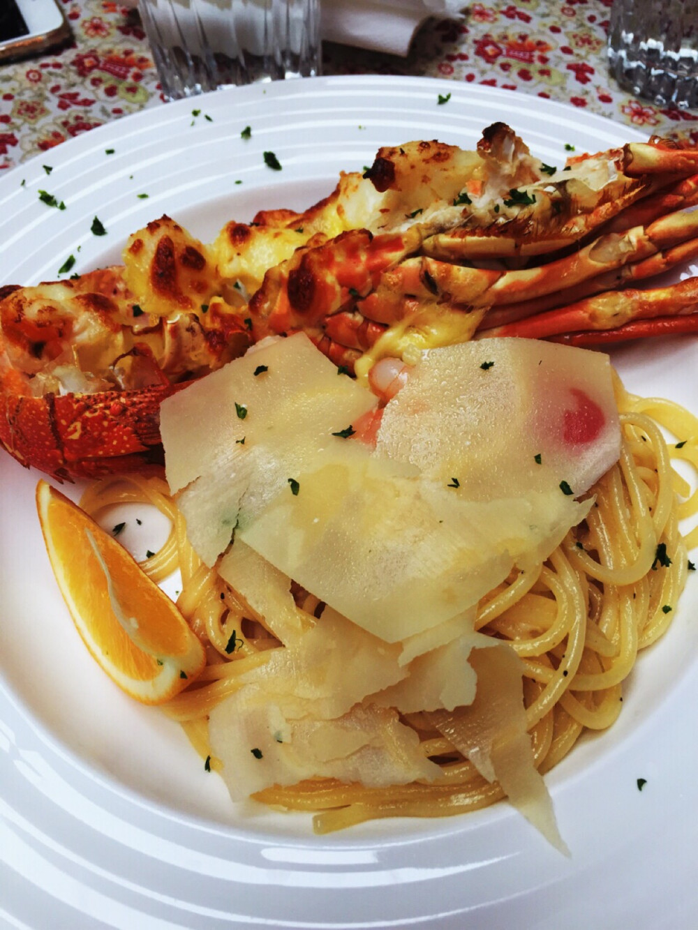 帕尔马芝士龙虾芝士意面