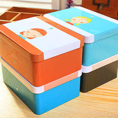 韩国可爱创意马口铁盒 实用大号收纳盒 卡通娃娃桌面收纳置物盒