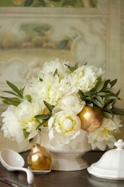 white peonies