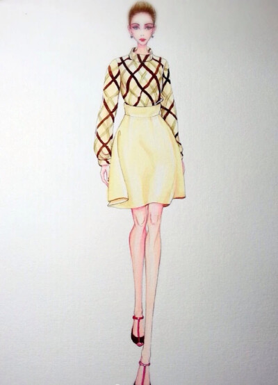  Dolce &amp;amp; amp Gabbana AVN 15 时光流转．深情依旧，时装！设计手稿，手绘插画素材，服饰风尚，来自插画师钮祜禄嫖朱君