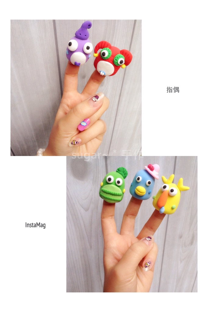 【小可爱】手指玩偶 / 材质：超轻粘土