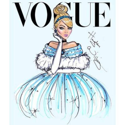 迪士尼公主们的Vogue画报封面｜来自插画师Hayden Williams