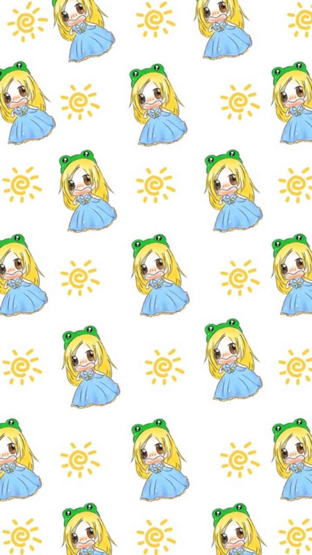 青蛙公主平铺iphone手机壁纸