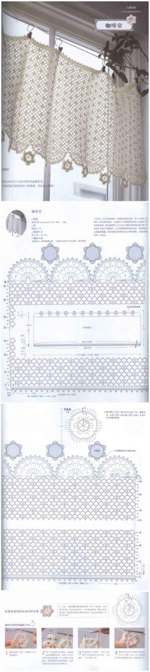 蕾丝花边结合蔷薇花，好看更实用。#钩织图解#