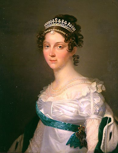 1805年俄国沙皇著名的贤后伊丽莎白皇后的画像