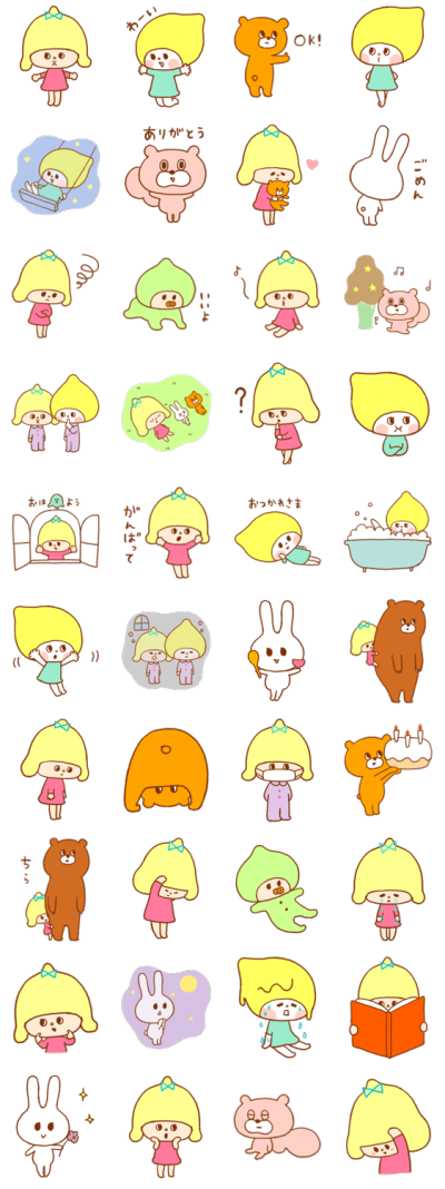 MOMO秦的手作素材collection Line贴纸素材（via网络 侵删）