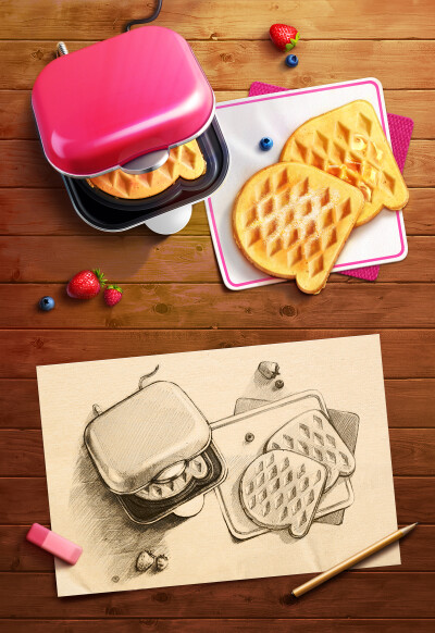 Waffle illustration by Artua