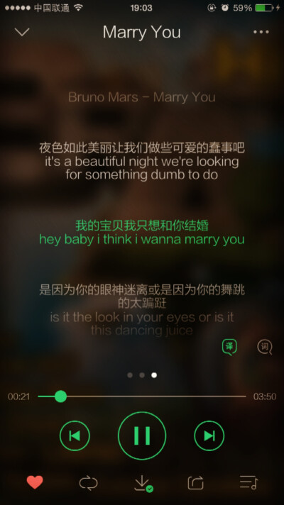 「marry you —Bruno mars」求婚力荐！本人超爱！节奏轻快活泼，快把新娘带回家！ hey baby,i think i wana marry u…