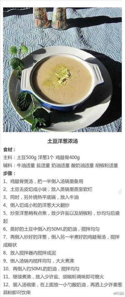 九种西式浓汤。美食与吃货。