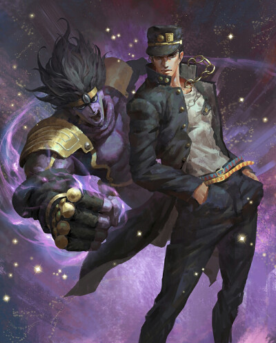 jojo 第三部 承太郎 白金之星 p站画师:cancer