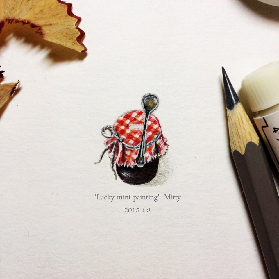 【Lucky mini painting】除了新作品以外偶尔发一些可爱的作品[xkl转圈]~发现迷你画想要画出特别细致的感觉真的要很细心~而且花费的时间不比画一幅大作品的时间短~~这次的有点不细致~继续加油吧~幸运的迷你画~~