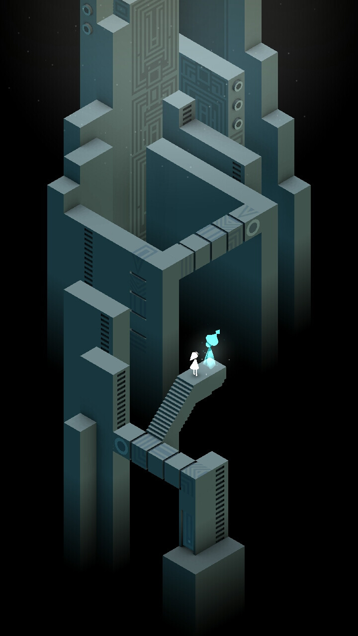 纪念碑谷。一款画质极美，制作精细，利用3D、立体几何图形完成的小游戏。游戏讲述了名叫艾达的一位沉默的公主的旅程。