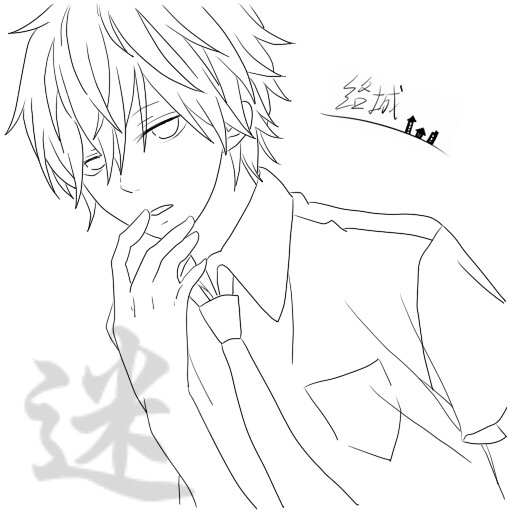 黑子的篮球黑子哲也线稿勾络城