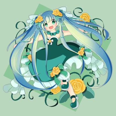 初音ミク P站画师：縌尛貓ぃ