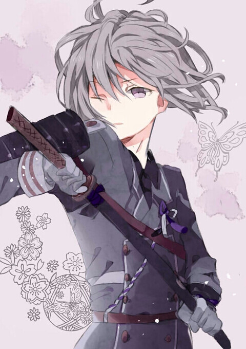 【侵删#刀剑乱舞#骨喰藤四郎#插画#p站#手绘#游戏#原创#妖孽#少女