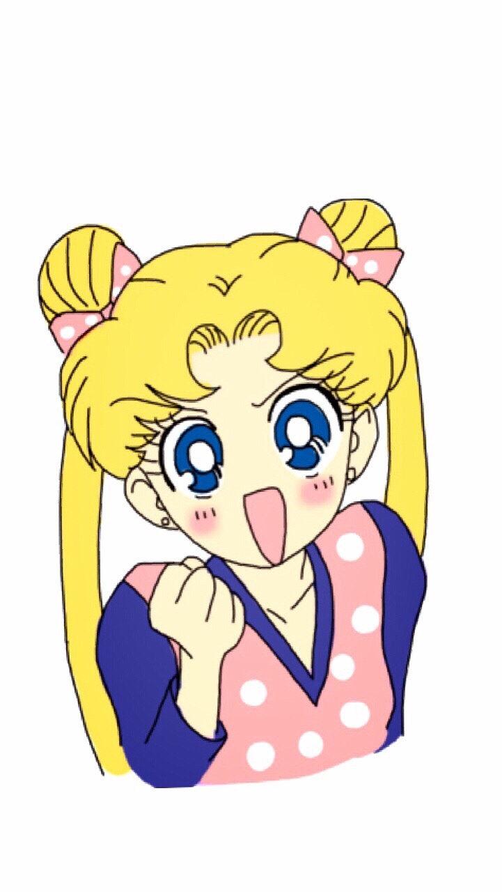 iPhone 平铺 壁纸 高清壁纸 plus壁纸 可爱卡通美少女战士 月野兔 小兔手机壁纸