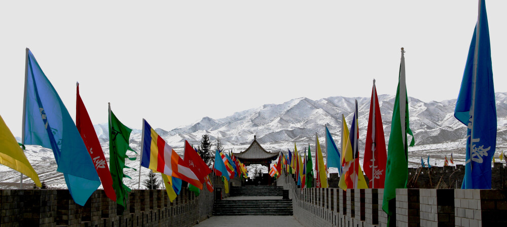 郦靬文化带的金山寺一景