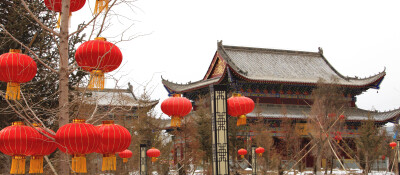 郦靬文化带的金山寺一景