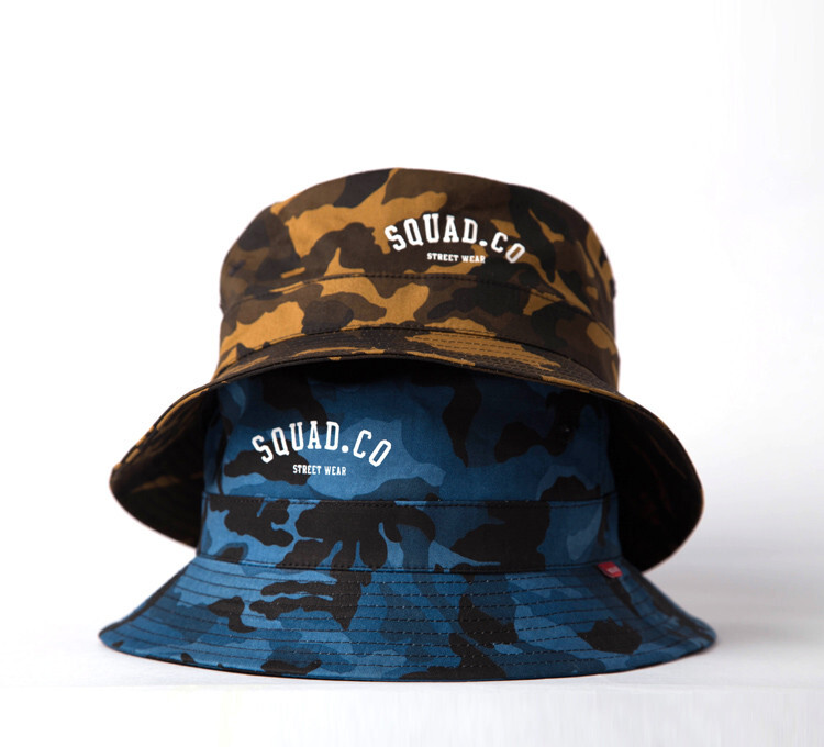 仓库现货 台湾潮牌 SQUAD Field Camo Bucket 野战迷彩渔夫帽