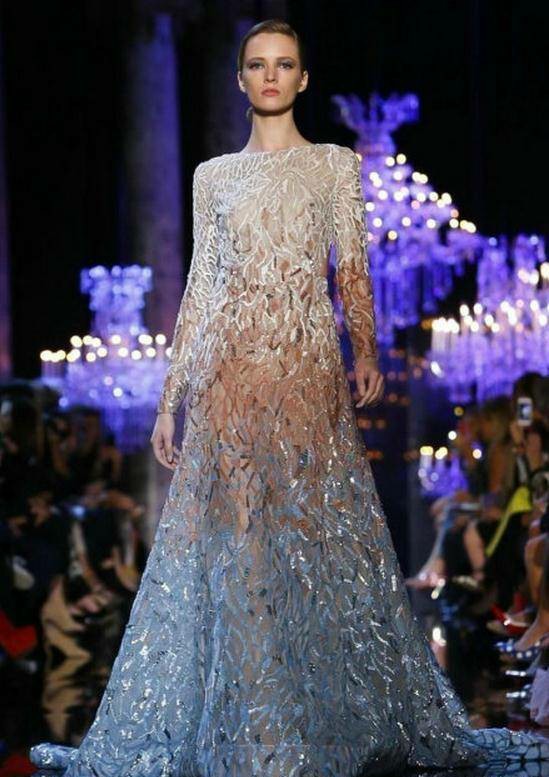 Elie Saab 2014高級定製┃粉藍(lán)仙女系列. 美得讓人心醉.