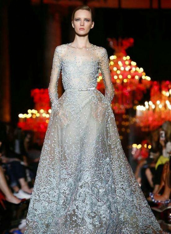 Elie Saab 2014高級定製┃粉藍仙女系列. 美得讓人心醉.