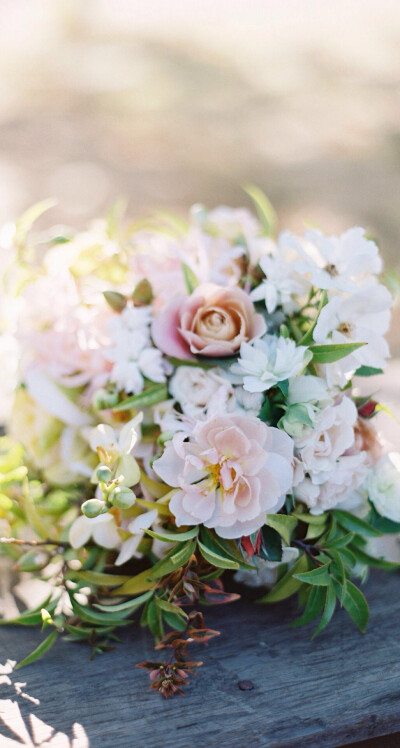 Hand bouquet flowers