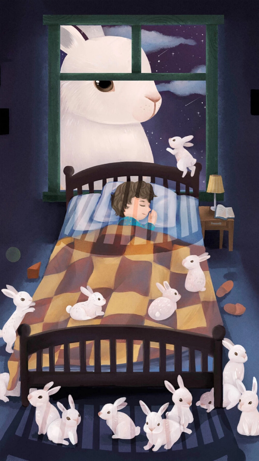 卡通壁纸 晚安兔兔