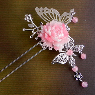 玫瑰花头簪