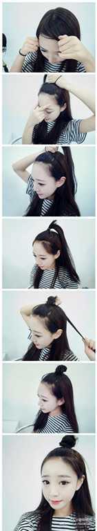 韩国可爱女生扎发