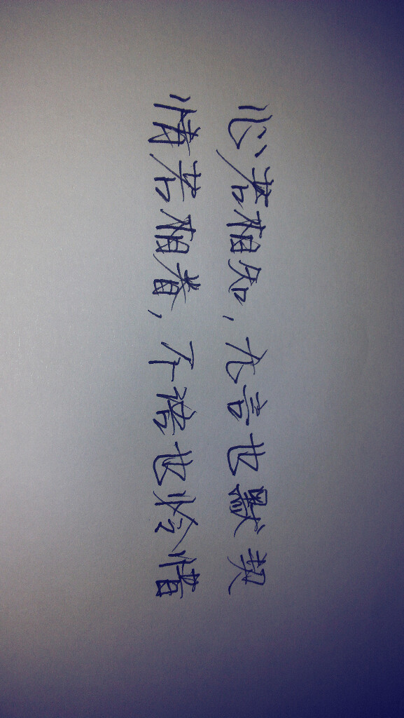 心若相知,无言也默契 情若相眷,不语也怜惜