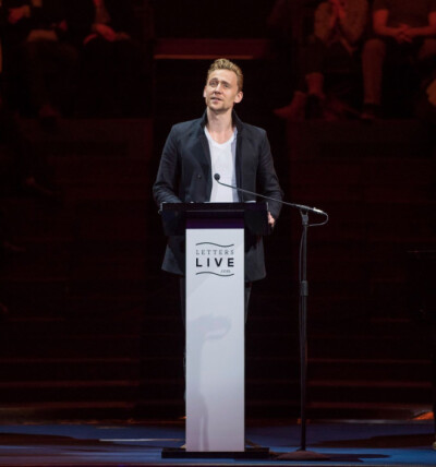 Tom Hiddleston attends ‘Letters Live’ on April 4, 201