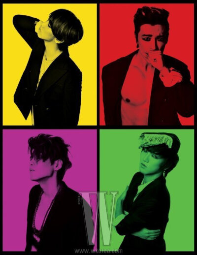 Super Junior为韩国《W》杂志拍摄的最新写真完整版终于曝光。浓艳色彩配合成员们冷峻的表情，潮范儿十足。