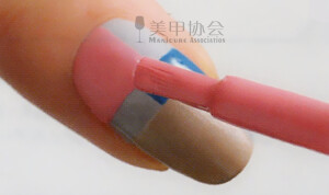 4、接下来，我们再加上一个粉色扇形区域，照灯固化。