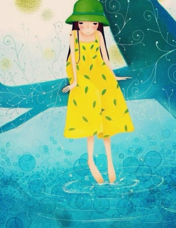 低头看水，抬头看天～