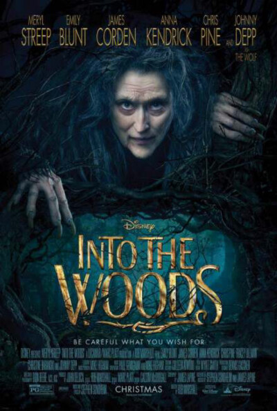 《魔法黑森林》（Into the Woods）是迪士尼电影公司出品的一部奇幻歌舞电影，由罗伯·马歇尔导演，梅丽尔·斯特里普、安娜·肯德里克、艾米莉·布朗特和克里斯·派恩主演，2014年12月25日在美国上映。 影片根据百老汇舞台…