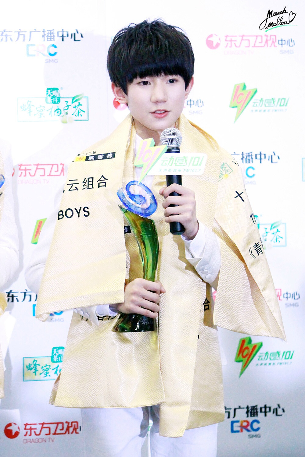 TFBOYS王源 150330东方音乐风云榜 cr：marshmallow1108