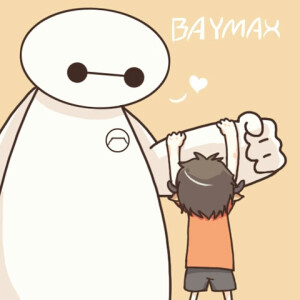 【侵刪】#超能陆战队#bighero6#小広#大白baymax#插画#手绘#头像#p站#Q版#「画师 Zenia id 49895494」