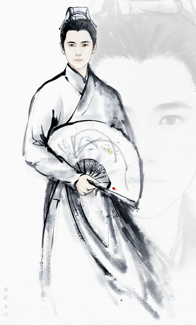 杨洋古装手绘图片