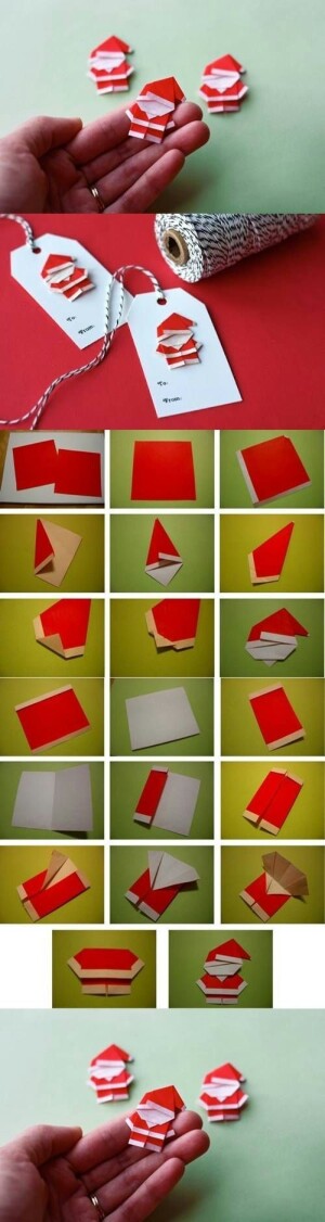折纸教程：圣诞老人