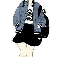 牛仔衣，黑布裙，是不是很适合你呢？