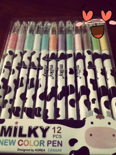 #我们都是文具控#奶牛笔杆超级萌的！