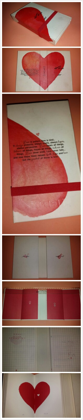 #我们都是文具控#情侣日记本！一面for him，一面for her。love is ……【1+1=1】很有爱的本子