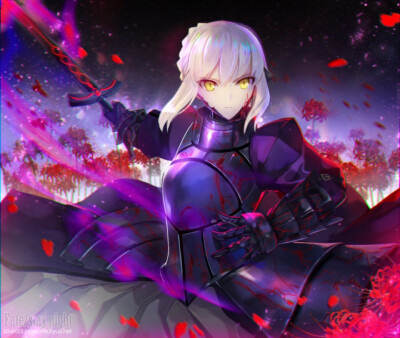 吾王 黑saber 阿尔托利亚 潘德拉贡 亚瑟王 骑士王 呆毛 fate stay night ; fate zero 系列 _慕凌