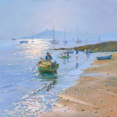 波光粼粼的海面